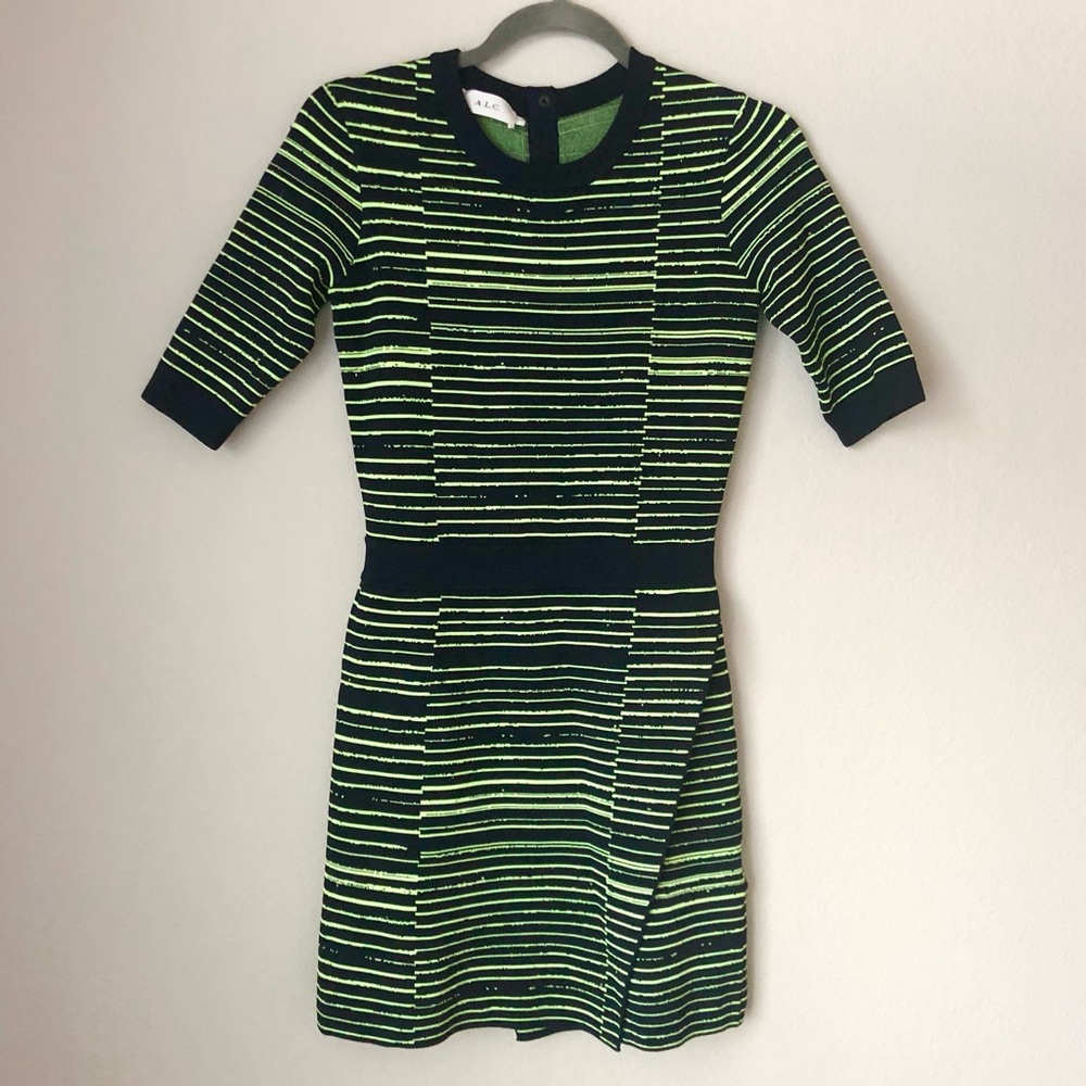 \A.L.C.\• Striped Sweater Mini Dress